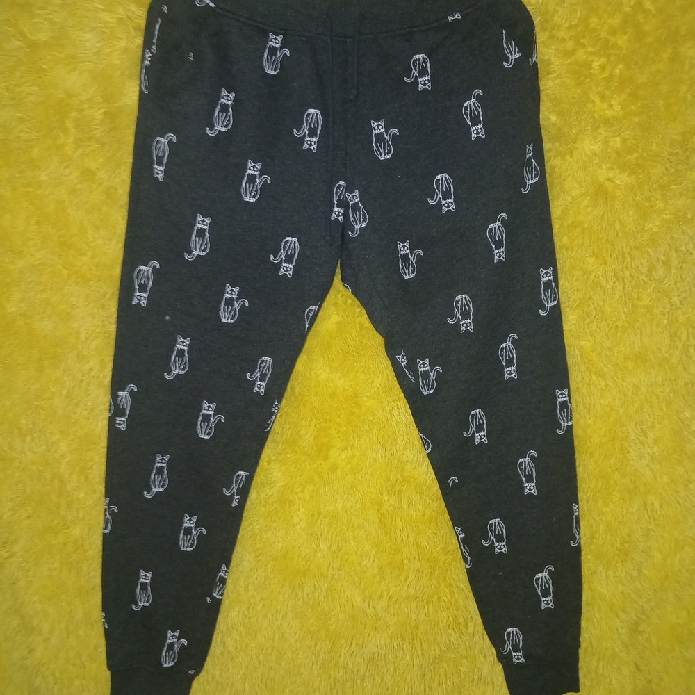 dip Charcoal Cat Print Joggers